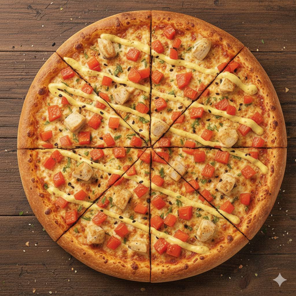 Пицца "Курица на сырном соусе" 40 см