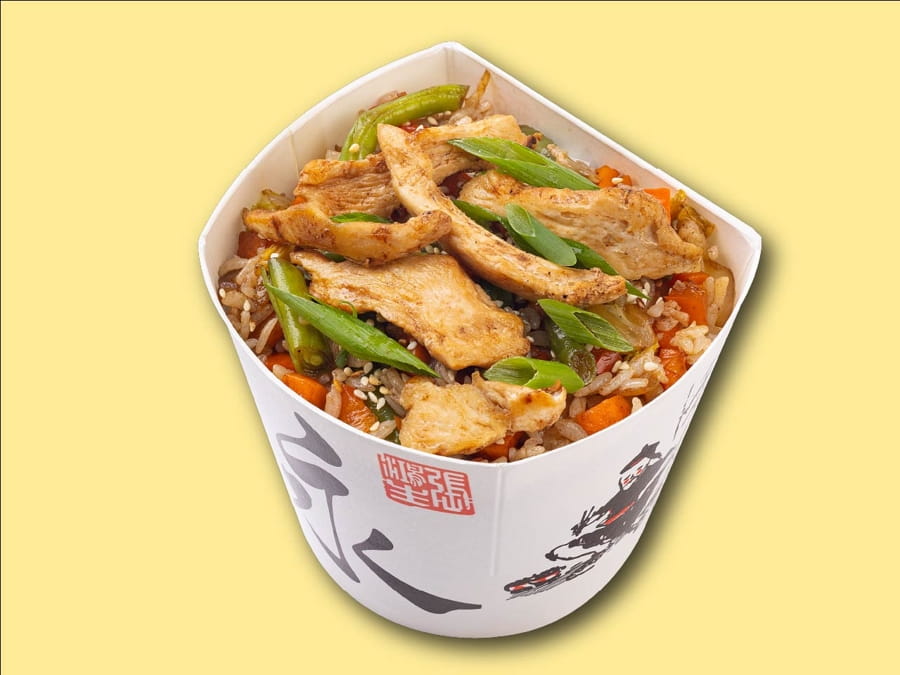 Рис WOK с курицей