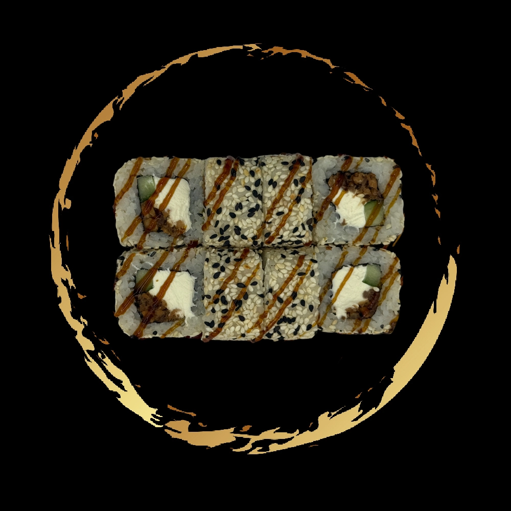 Ролл с жареным лососем