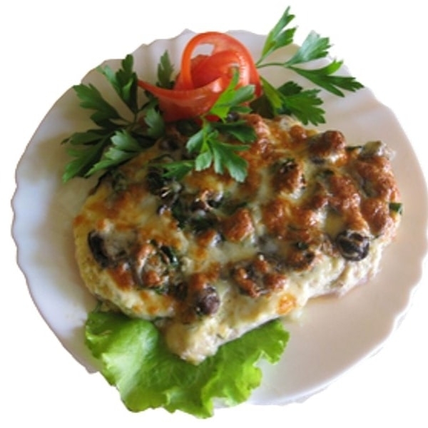 Мясо по-французски с грибами