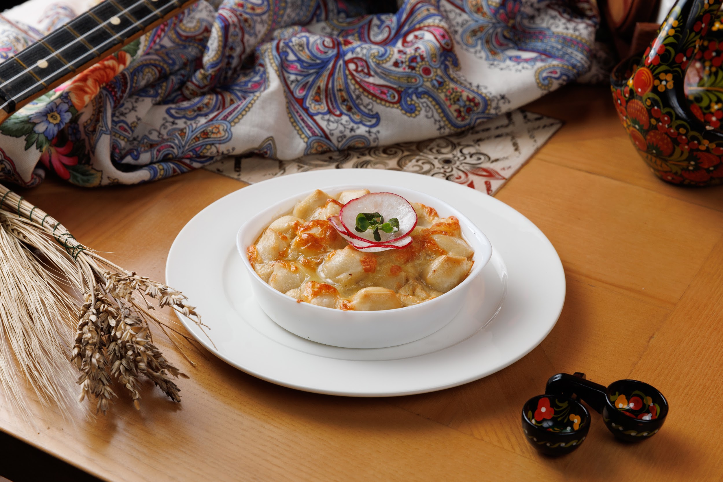 Пельмени, запечённые с цыпленком