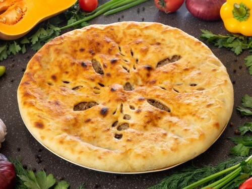 Пирог с рубленым мясом 32см