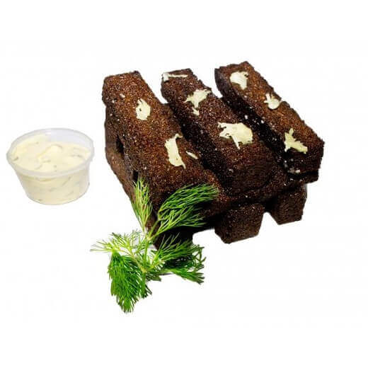 Чесночные гренки с сыром + соус