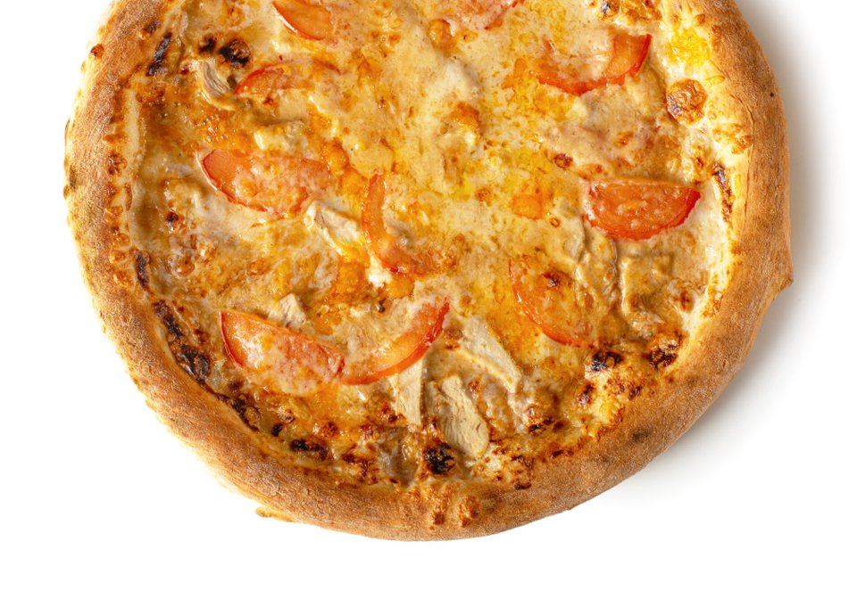 Пицца с цыпленком и соусом из угря