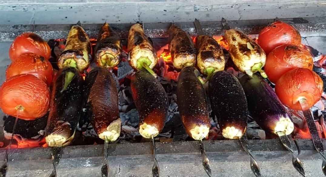 Овощи на мангале