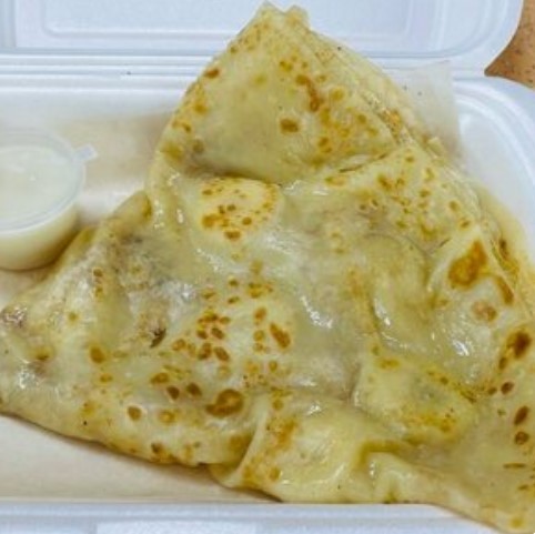 Блин со сгущенным молоком и бананом