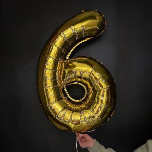 Фольгированный шар Цифра 6