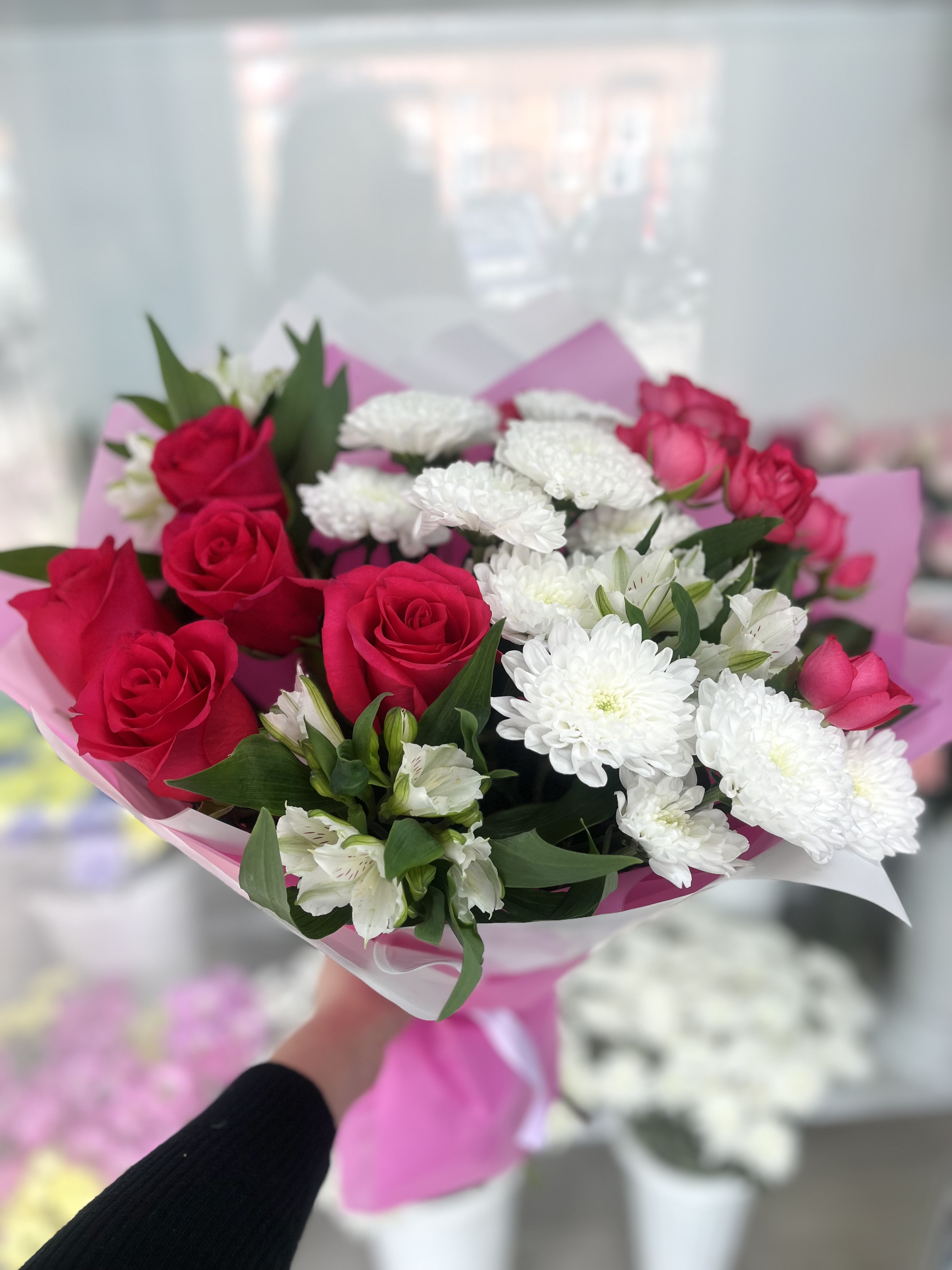 Нежный розовый букет