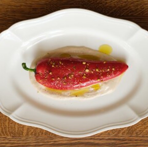 Запечённый перец, рийет и тоннато