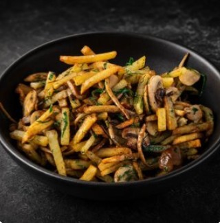 Картофель жареный с грибами