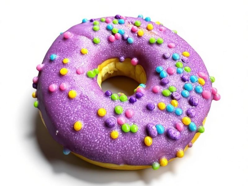 Донат с черничной начинкой