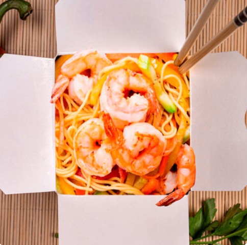 Морепродукты с яич. лапшой и устрич. соусом