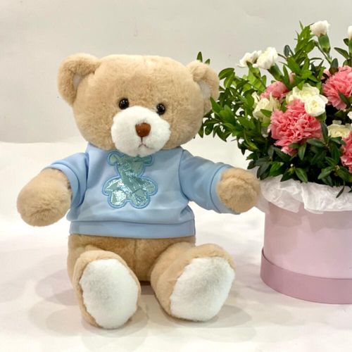 Мягкая игрушка Медведь в голубой кофточке