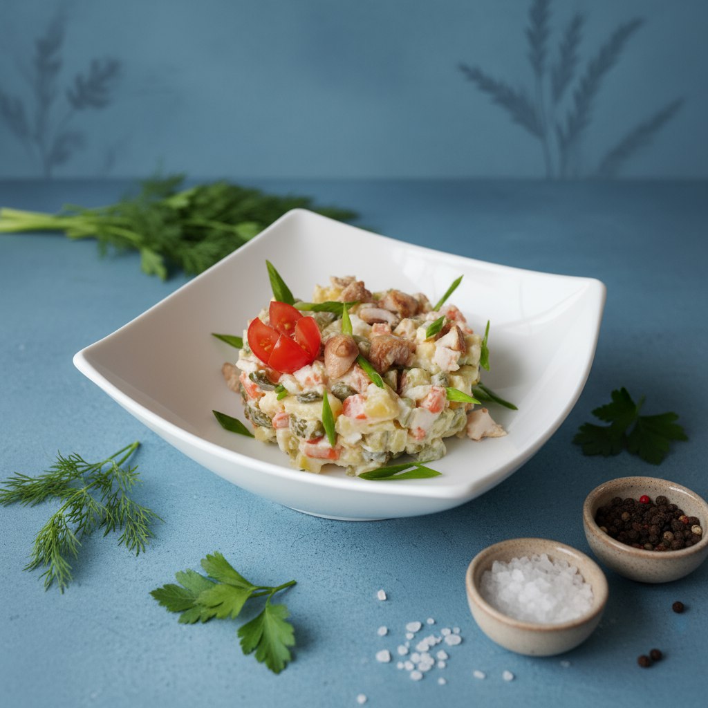 Оливье с курицей