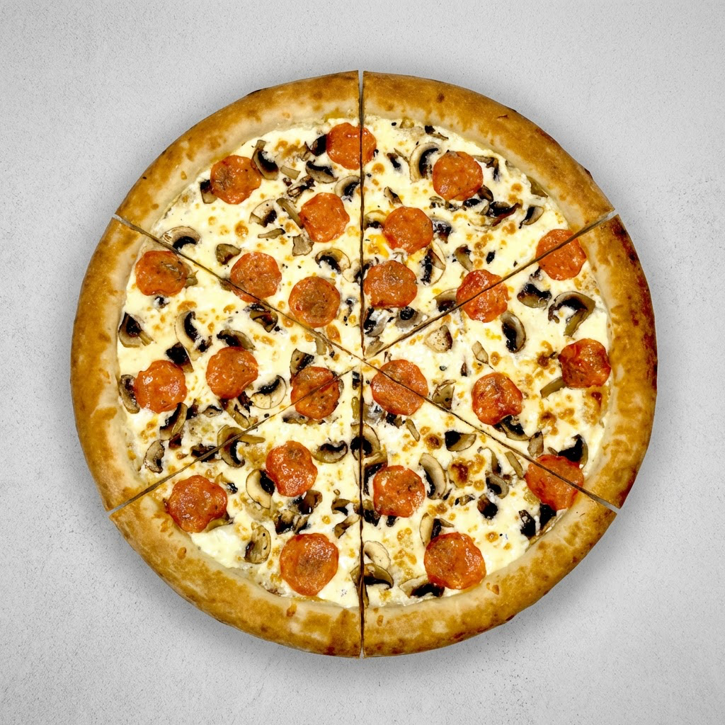 Грибная Пепперони 25 см.