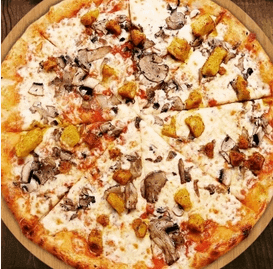 Пицца «С курицей и грибами» 25 см