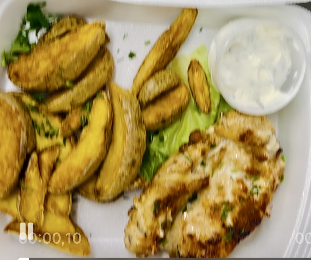 Куриное филе на гриле +карт по деревенск