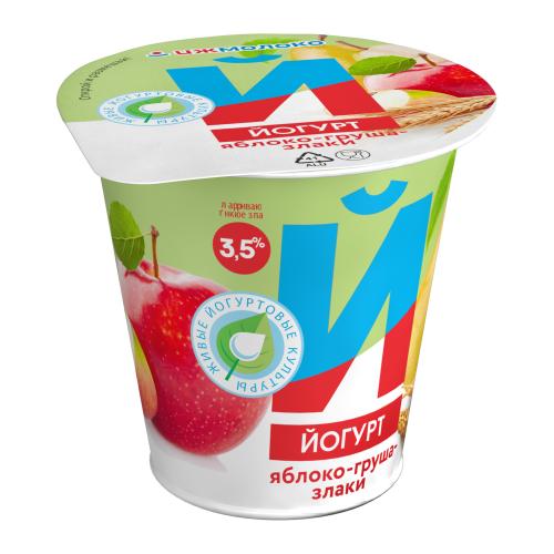 Йогурт Яблоко-груша-злаки Ижмолоко 3.5% 150г