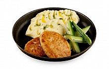 Котлеты куриные с пюре