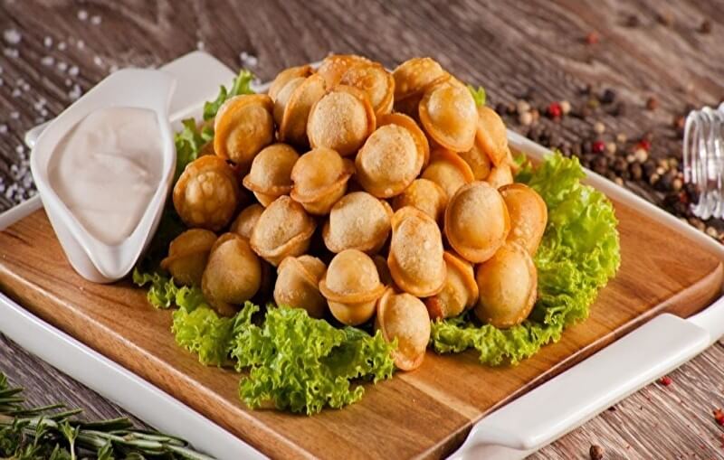 Жареные пельмешки