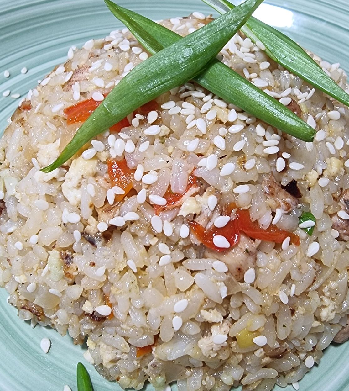 Тяхан с курицей