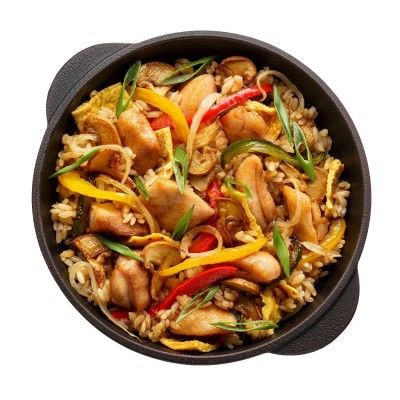 Рис с курицей в соусе терияки