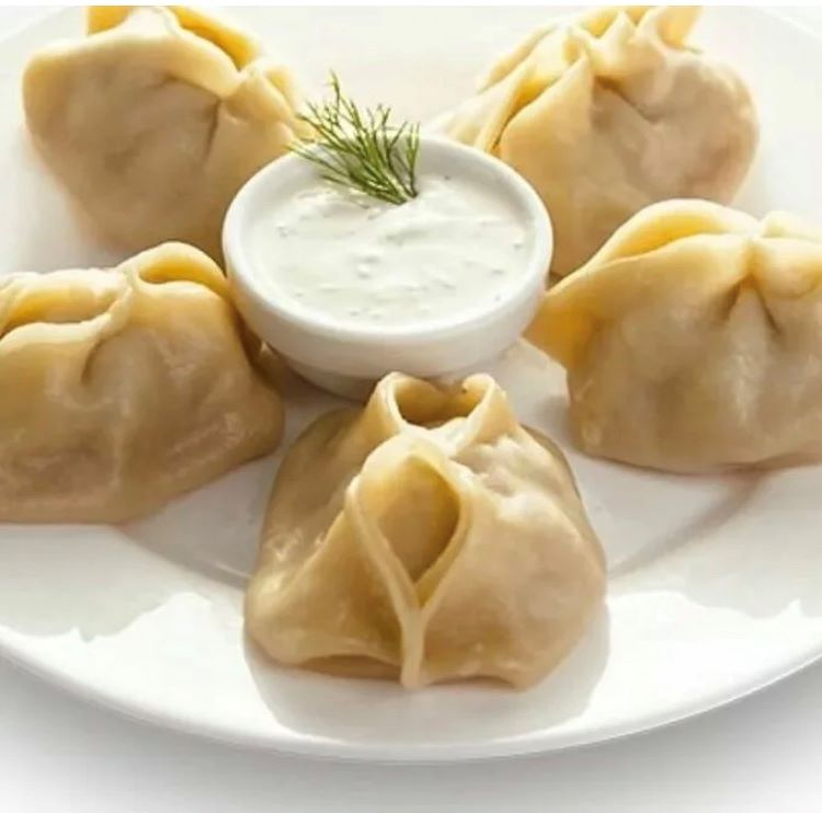 манты с луком и говядиной 5 шт
