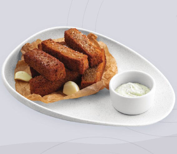 Гренки с чесночным соусом