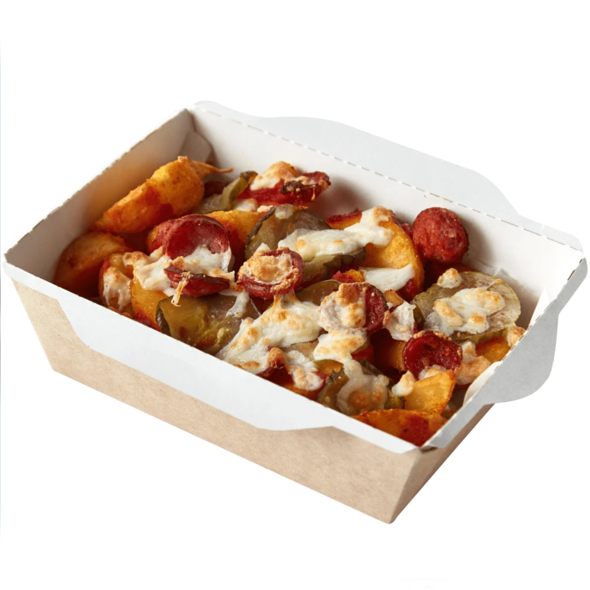 Ланч из печи с картофелем по-баварски