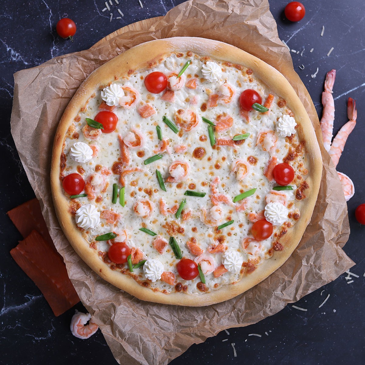 Пицца с морепродуктами