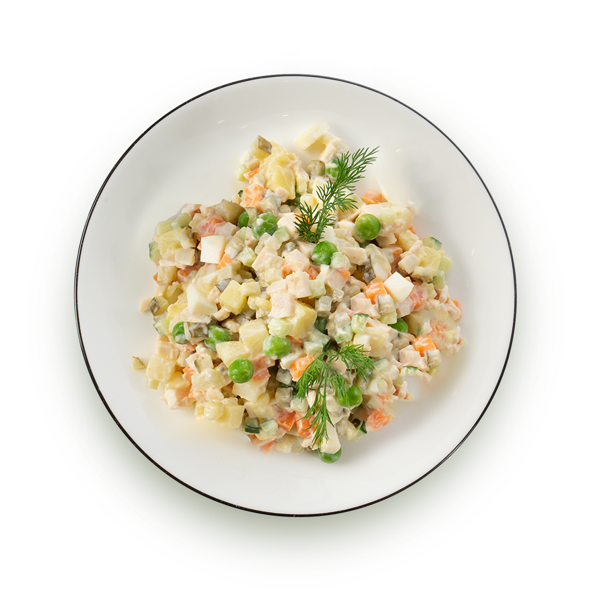 Салат оливье с курицей