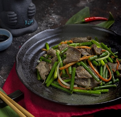Стрелки чеснока с мясом (говядина) 200г