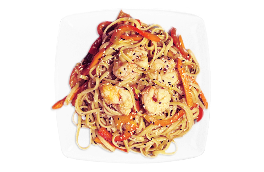 Лапша Удон с креветками