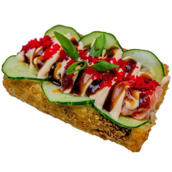 Хот Дог ролл с копченным лососем