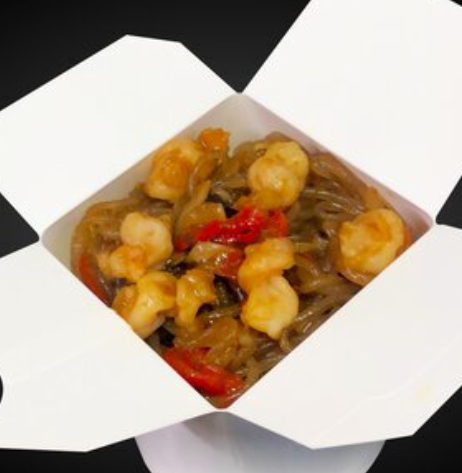 Фунчоза с креветкой унаги