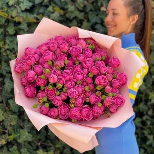 Пионы пионовидная Роза букет