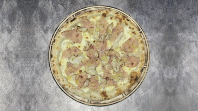 Курица, ветчина с ананасом, 32см