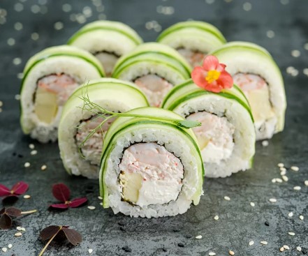 Большой фреш с креветкой и крабом