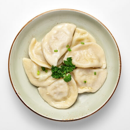 Вареники с картошкой отварные