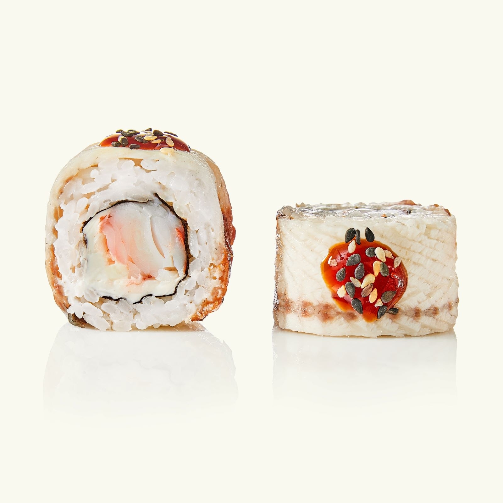 Ролл Филадельфия с угрем и креветкой