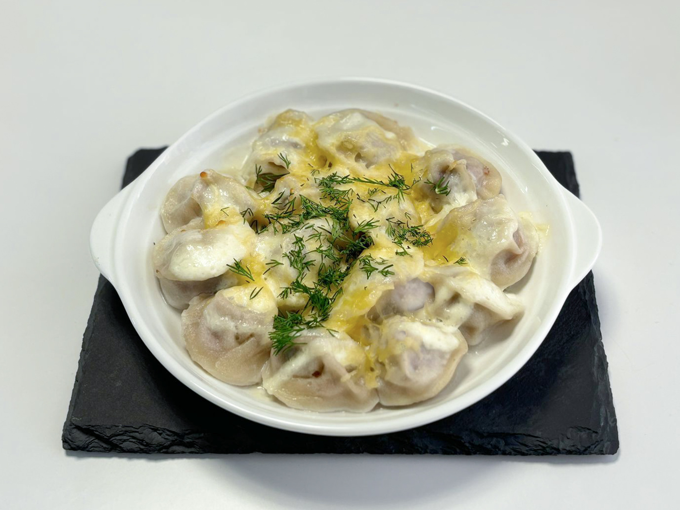 Пельмени запеченные с сыром