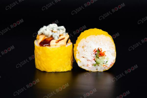 Ролл с мидиями и с голубым сыром