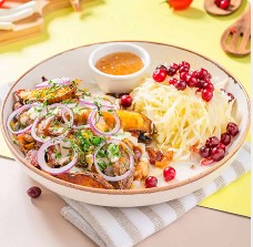 Картофель с колбасками по-Баварски