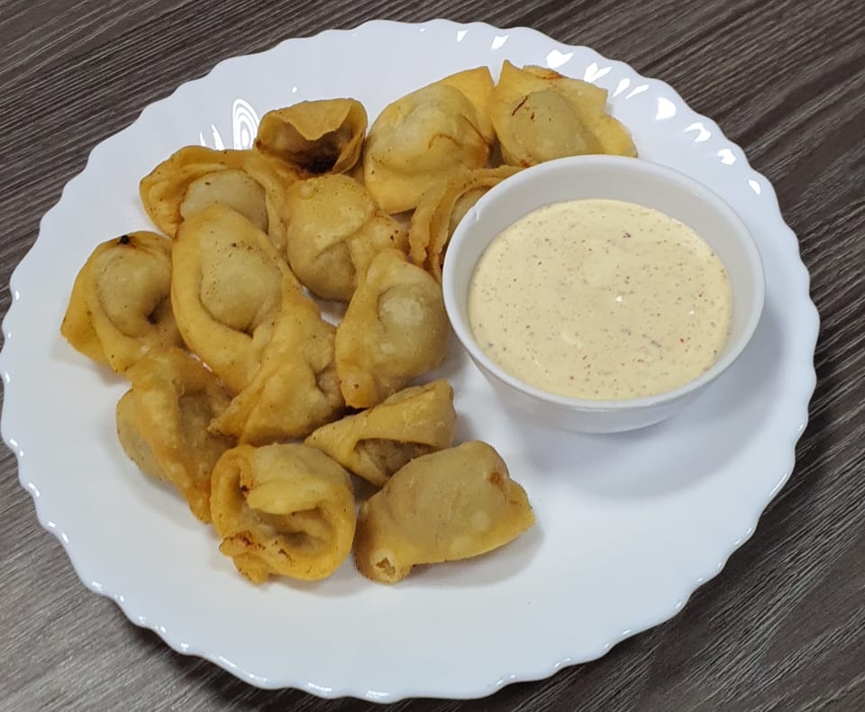 Жареные пельмени