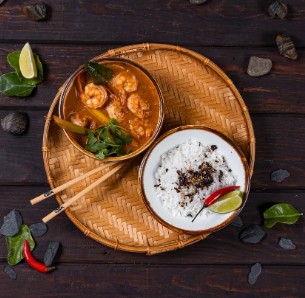 Массаман карри с креветками