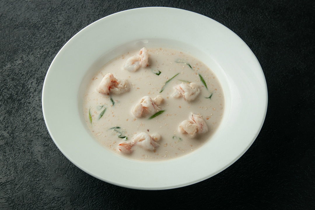 Сливочный суп с креветками