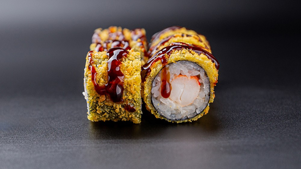 Маки темпура креветка