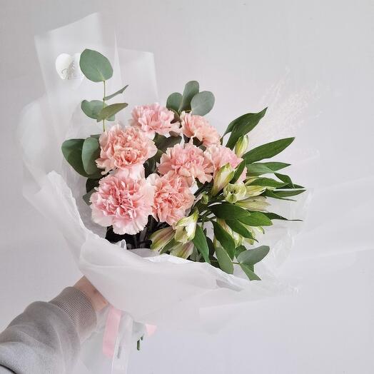 Букет «Вечная любовь!» из диантусов,