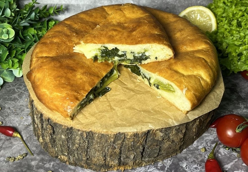 Домашний пирог со шпинатом и сыром