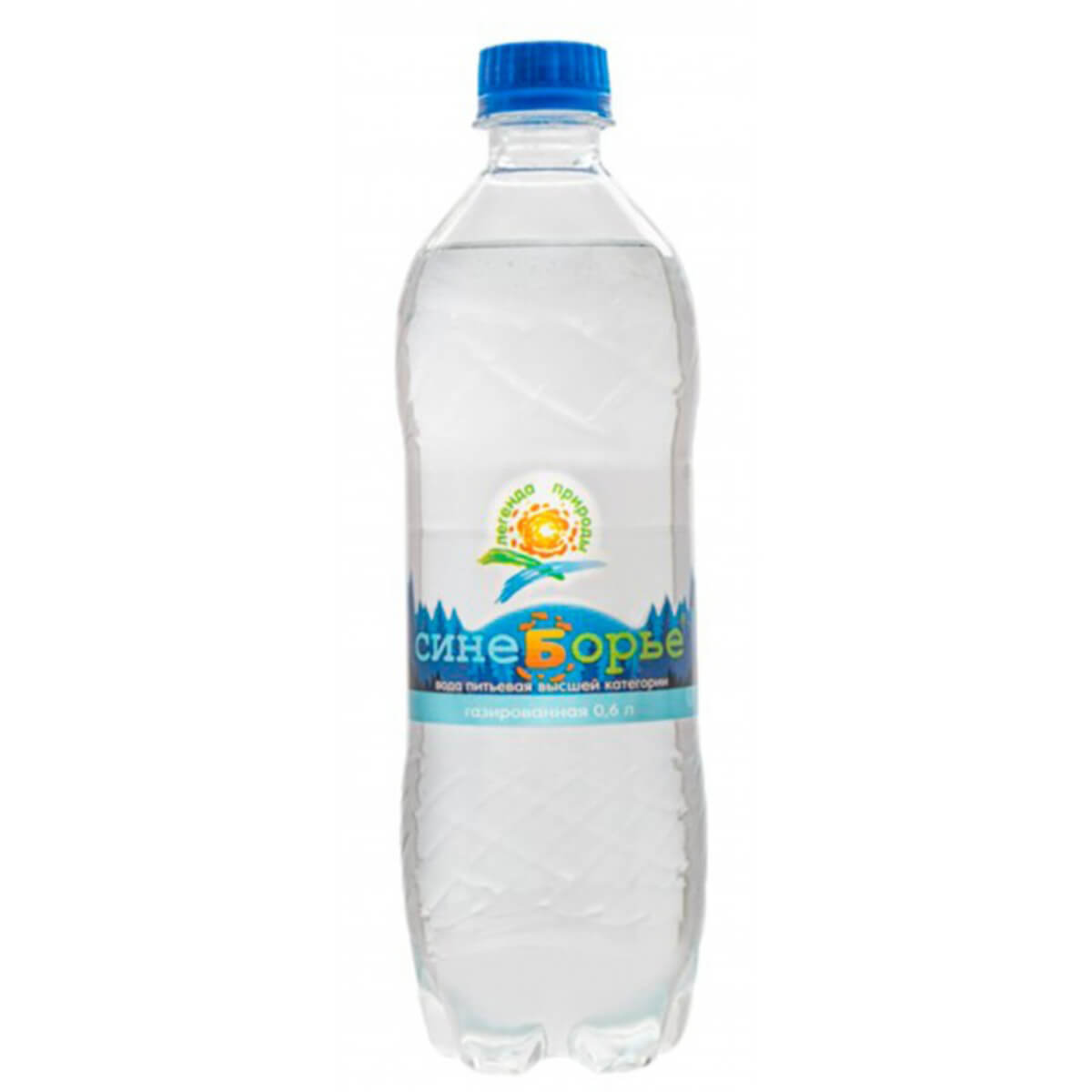 Вода газированная 0,6 л.